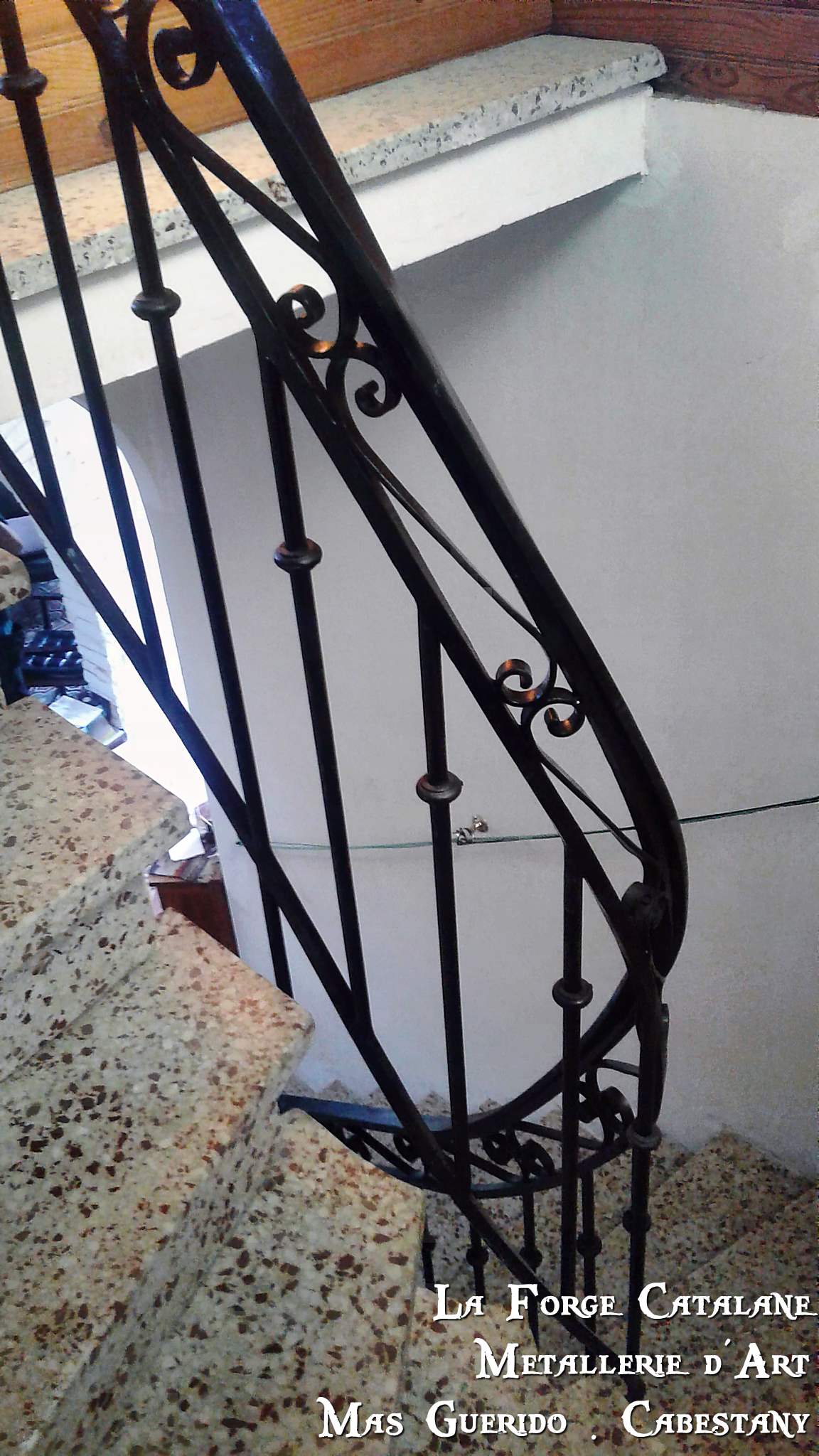 rambarde rampe rampant bagues frise volutes barreaux droit fer La Forge Catalane (4).jpg